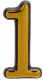 Миниатюра изображения товара Цифра дверная Аллюр 1 Пластиковая (золото)