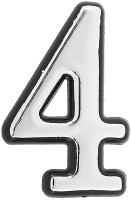

Цифра дверная, 4 Пластиковая