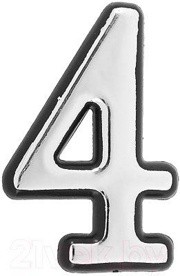 Изображение товара Цифра дверная Аллюр 4 Пластиковая (хром)