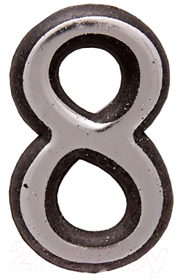 Изображение товара Цифра дверная Аллюр 8 Большая пластиковая (хром)