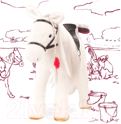 Аксессуар для куклы Gotz Лошадь с расческой / 3403087 (белый)