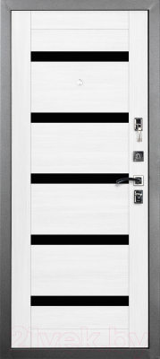 Входная дверь Промет Стайл белый бланко (98x206, правая)