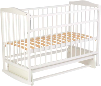 Детская кроватка Фея 204 c маятником / 0002486-04 (белый) - 