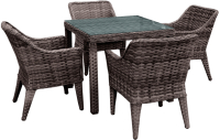 Комплект садовой мебели OUTDOOR Фиджи OUT-0022 Узкое плетение (коричневый) - 