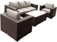 Комплект садовой мебели OUTDOOR Флорида OUT-0019 Узкое плетение (коричневый) - 