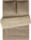 Комплект постельного белья Amore Mio Мако-сатин Опал Микрофибра 1.5 / 23491 (коричневый/бежевый) - 