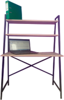 Письменный стол Home Loft СТк 1 ЛДСП со стеллажом (ясень шимо светлый/черный металл) - 