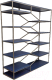 Стеллаж Home Loft СТж 2 ЛДСП (синий/серый металл) - 