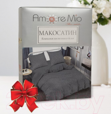Комплект постельного белья Amore Mio Мако-сатин Shine Sky GY Микрофибра 1.5 / 33901  (серый)