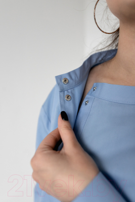 Изображение товара Халат рабочий Protecting Life Для защиты от общих производственных загрязнений (р-р 54/170, голубой)