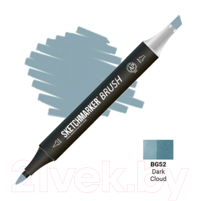 Маркер перманентный Sketchmarker Brush Двусторонний BG52 / SMB-BG52 (темное облако)