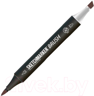 Маркер перманентный Sketchmarker Brush Двусторонний BR50 / SMB-BR50 (темно-коричневый)
