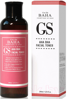Тонер для лица Cos de Baha AHA/BHA GS Facial Toner (200мл)