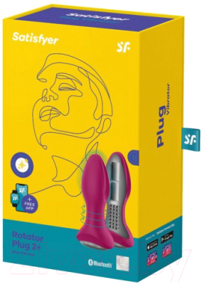 Вибромассажер Satisfyer Rotator Plug 2+ / 4003177  (фуксия)