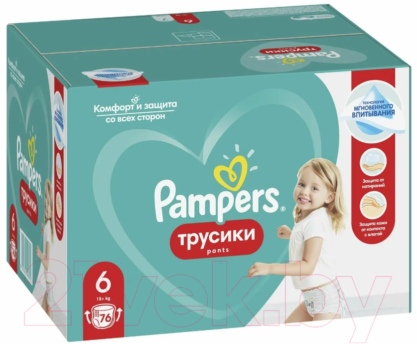 Подгузники-трусики детские Pampers Pants 6 Extra Large