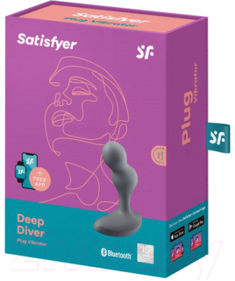 Пробка интимная Satisfyer Deep Diver Connect App / 4006796  (серый)