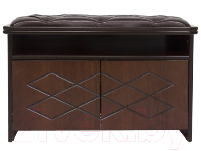 Изображение товара Банкетка Мебелик Патриция каретная стяжка (орех/кожзам орегон 120)