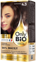 Крем-краска для волос Fito Косметик Only Bio Color Стойкая тон 4.3 (115мл, шоколад) - 