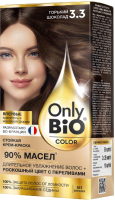 Крем-краска для волос Fito Косметик Only Bio Color Стойкая тон 3.3 (115мл, горький шоколад) - 
