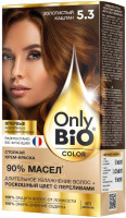 Крем-краска для волос Fito Косметик Only Bio Color Стойкая тон 5.3 (115мл, золотистый каштан) - 