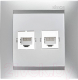 Миниатюра изображения товара Розетка Simon 1591593-033 (алюминий)