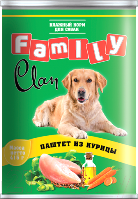 

Корм для собак Clan, Family паштет из курицы №45
