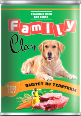 Влажный корм для собак Clan Family из телятины №46 (415г)