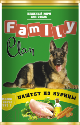 

Корм для собак Clan, Family паштет из курицы №41