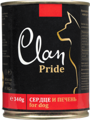 

Корм для собак Clan, Pride Говяжье сердце и печень №94