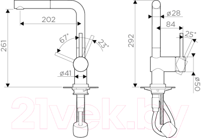 Смеситель Omoikiri Akashi-S-LG (4994263)