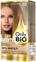 Крем-краска для волос Fito Косметик Only Bio Color Стойкая тон 7.0 (115мл, светло-русый) - 