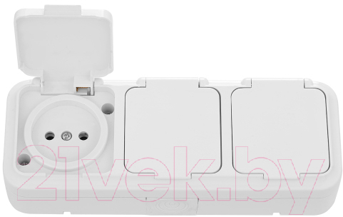Розетка Bylectrica Пралеска аква РА16-0131 (белый)
