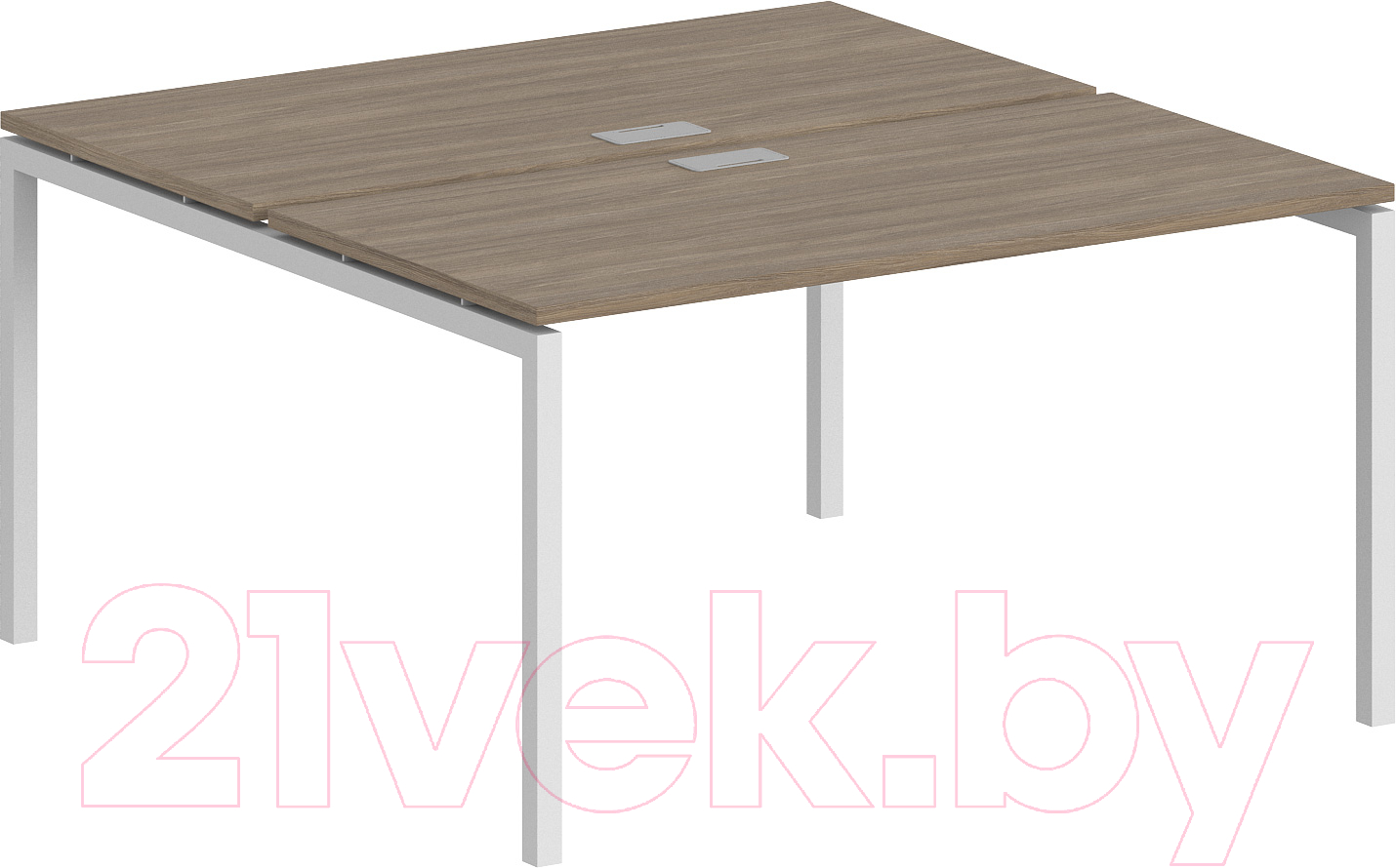 Комплект письменных столов Norden 120x143.8x75 / SG.244.OD.44.WH (белый/дуб темный)