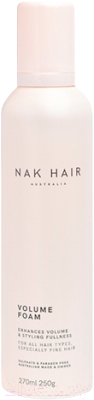 Пенка для укладки волос Nak Volume Foam Для прикорневого объема Средней фиксации (250г)