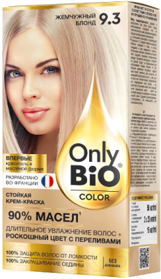Крем-краска для волос Fito Косметик Only Bio Color Стойкая тон 9.3 (115мл, жемчужный блонд)