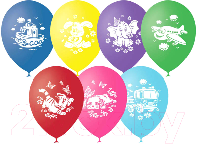 Набор воздушных шаров ПатиБум Детская тематика / 4690296041120 (50шт)