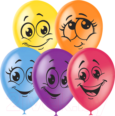 Набор воздушных шаров ПатиБум Улыбки / 4690296041175 (50шт)