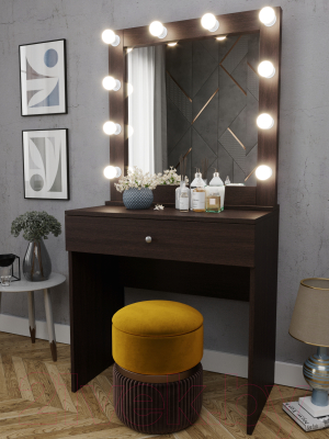 Туалетный столик с зеркалом Мир Мебели SV-11W с подсветкой