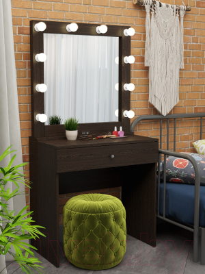 Туалетный столик с зеркалом Мир Мебели SV-11W с подсветкой