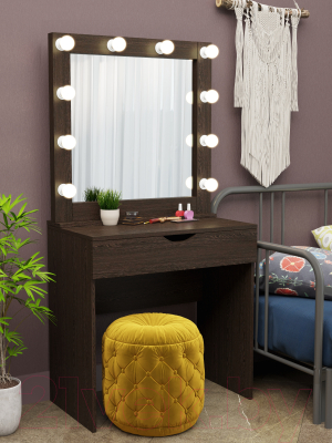 Туалетный столик с зеркалом Мир Мебели SV-12W с подсветкой