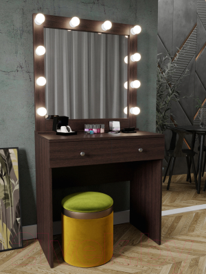 Туалетный столик с зеркалом Мир Мебели SV-14W с подсветкой