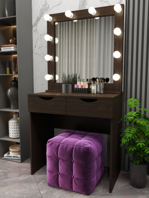 Туалетный столик с зеркалом Мир Мебели SV-15W с подсветкой