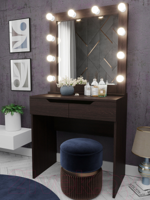Туалетный столик с зеркалом Мир Мебели SV-16W с подсветкой
