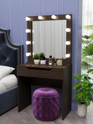 Туалетный столик с зеркалом Мир Мебели SV-16W с подсветкой