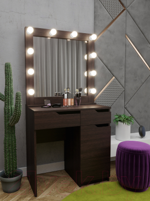 Туалетный столик с зеркалом Мир Мебели SV-23W с подсветкой