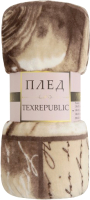 Плед TexRepublic Absolute Любовное письмо Фланель 140x200 / 37428 (бежевый) - 