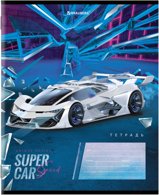 Изображение товара Тетрадь Brauberg Super car / 106465 (12л, клетка)