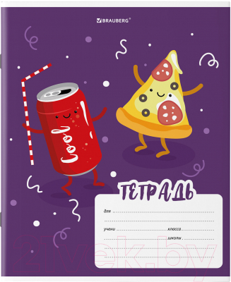 Изображение товара Тетрадь Brauberg Tasty food / 106478 (18л, клетка)