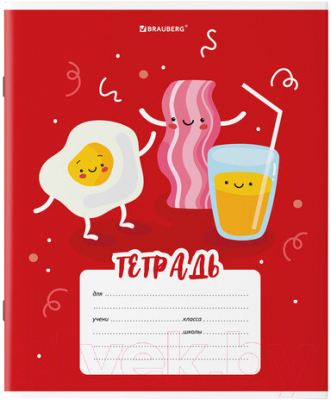 Изображение товара Тетрадь Brauberg Tasty food / 106478 (18л, клетка)