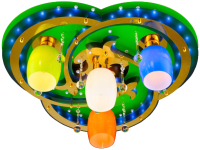 

Люстра Sfera Sveta, Черные круги 8355/4 GN+GD MIX